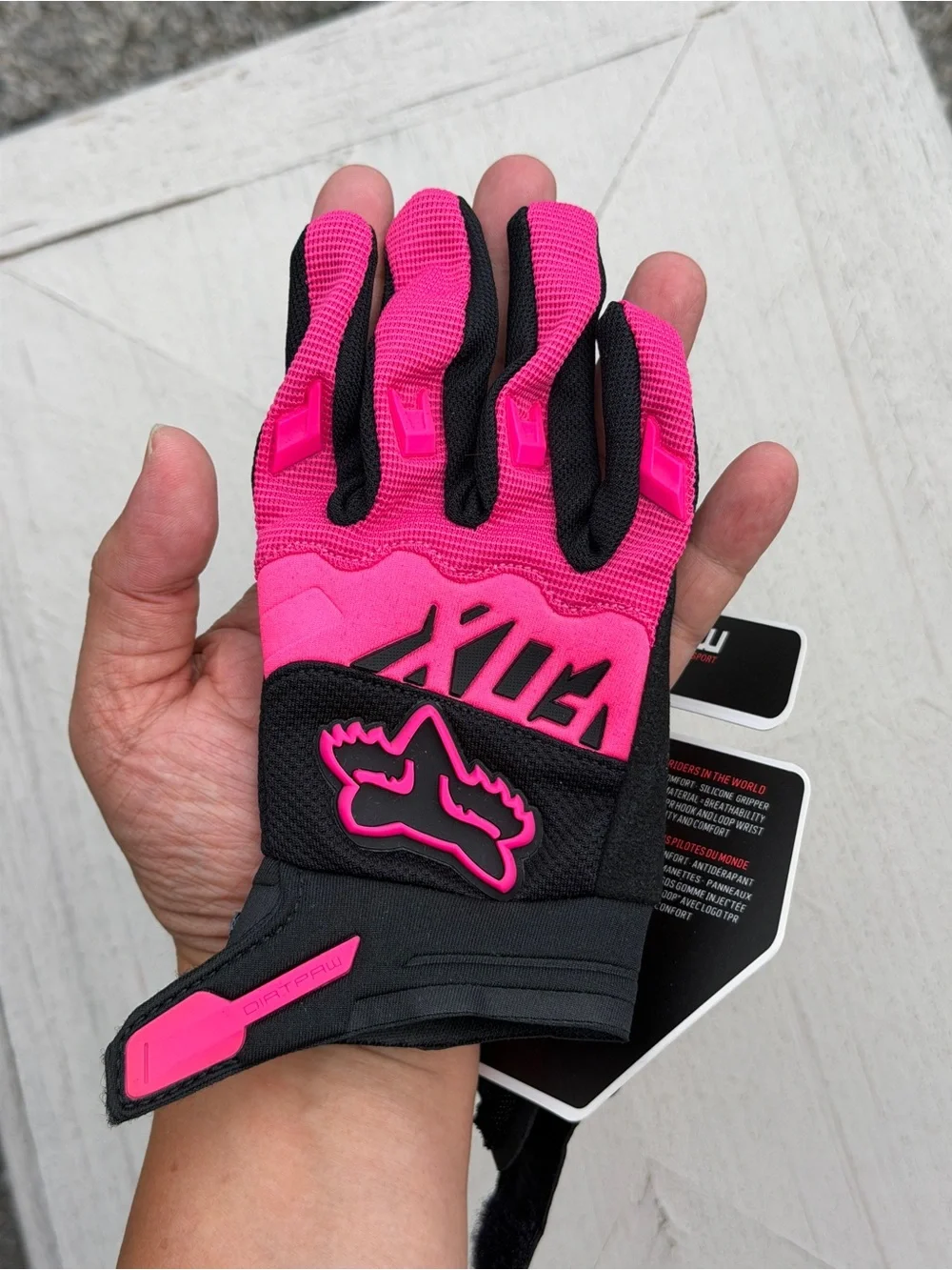 Women size gloves for dirt bike